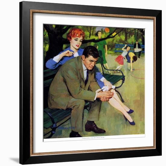 Hand-Me-Down Girl - Saturday Evening Post "Men at the Top", May 2, 1959 pg.32-Morgan Kane-Framed Giclee Print