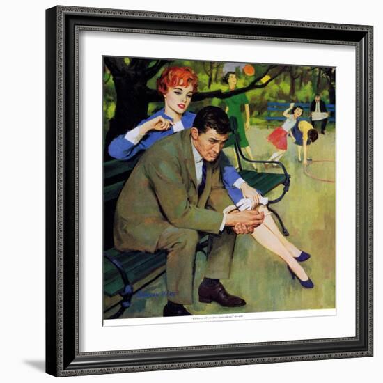 Hand-Me-Down Girl - Saturday Evening Post "Men at the Top", May 2, 1959 pg.32-Morgan Kane-Framed Giclee Print