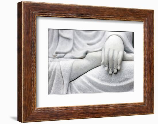 Hand of marble statue of the Goddess of Mercy and Compassion, Bodhisattva Avalokitshevara-Godong-Framed Photographic Print