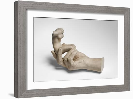 Hand of Rodin Holding a Torso, Cast by Paul Cruet (1880-1966), 1917 (Plaster)-Auguste Rodin-Framed Giclee Print