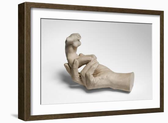 Hand of Rodin Holding a Torso, Cast by Paul Cruet (1880-1966), 1917 (Plaster)-Auguste Rodin-Framed Giclee Print