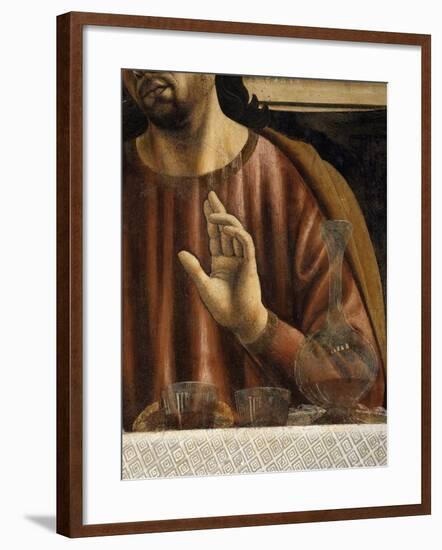 Hand of Saint James with Glasses and Carafe, from the Last Supper, Fresco C.1444-50 (Detail)-Andrea Del Castagno-Framed Giclee Print