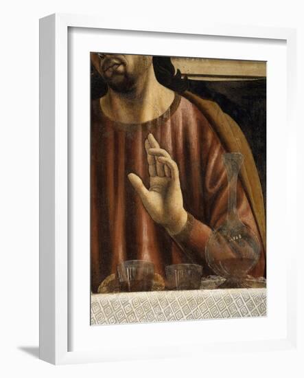 Hand of Saint James with Glasses and Carafe, from the Last Supper, Fresco C.1444-50 (Detail)-Andrea Del Castagno-Framed Giclee Print