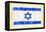 Hand Painted Acrylic Flag Of Israel-donatas1205-Framed Stretched Canvas