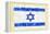 Hand Painted Acrylic Flag Of Israel-donatas1205-Framed Stretched Canvas