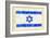 Hand Painted Acrylic Flag Of Israel-donatas1205-Framed Art Print