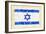 Hand Painted Acrylic Flag Of Israel-donatas1205-Framed Art Print