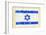 Hand Painted Acrylic Flag Of Israel-donatas1205-Framed Art Print