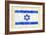 Hand Painted Acrylic Flag Of Israel-donatas1205-Framed Art Print