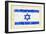 Hand Painted Acrylic Flag Of Israel-donatas1205-Framed Art Print