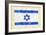 Hand Painted Acrylic Flag Of Israel-donatas1205-Framed Art Print