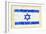 Hand Painted Acrylic Flag Of Israel-donatas1205-Framed Art Print