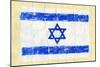 Hand Painted Acrylic Flag Of Israel-donatas1205-Mounted Art Print