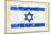 Hand Painted Acrylic Flag Of Israel-donatas1205-Mounted Art Print