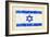 Hand Painted Acrylic Flag Of Israel-donatas1205-Framed Art Print