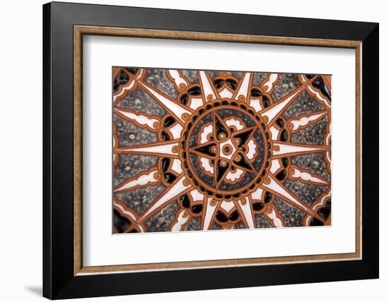 Hand-Painted Ceramic Dish, Traditional Craft, Rhodes, Greece-Kymri Wilt-Framed Photographic Print