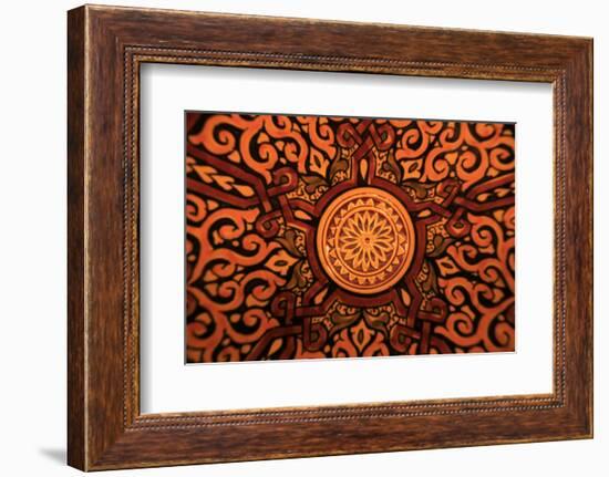 Hand-Painted Glazed Bowl Detail, Craft, Morocco, Africa-Kymri Wilt-Framed Premium Photographic Print