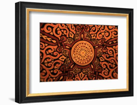 Hand-Painted Glazed Bowl Detail, Craft, Morocco, Africa-Kymri Wilt-Framed Premium Photographic Print