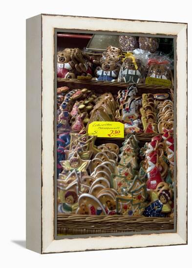 Hand-Painted Lebkuchen (Honey Cakes) Christkindelsmarkt (Christ Child's Market Germany-Natalie Tepper-Framed Stretched Canvas