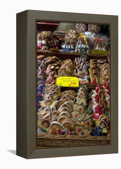 Hand-Painted Lebkuchen (Honey Cakes) Christkindelsmarkt (Christ Child's Market Germany-Natalie Tepper-Framed Stretched Canvas