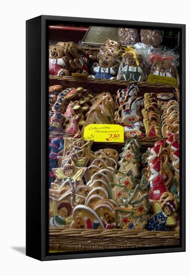 Hand-Painted Lebkuchen (Honey Cakes) Christkindelsmarkt (Christ Child's Market Germany-Natalie Tepper-Framed Stretched Canvas