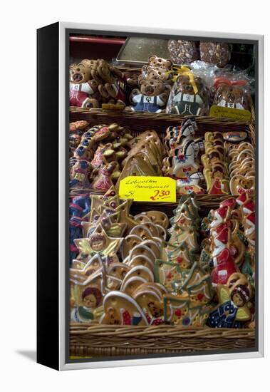 Hand-Painted Lebkuchen (Honey Cakes) Christkindelsmarkt (Christ Child's Market Germany-Natalie Tepper-Framed Stretched Canvas