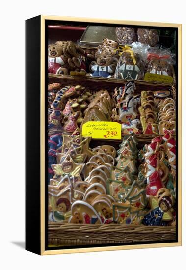 Hand-Painted Lebkuchen (Honey Cakes) Christkindelsmarkt (Christ Child's Market Germany-Natalie Tepper-Framed Stretched Canvas