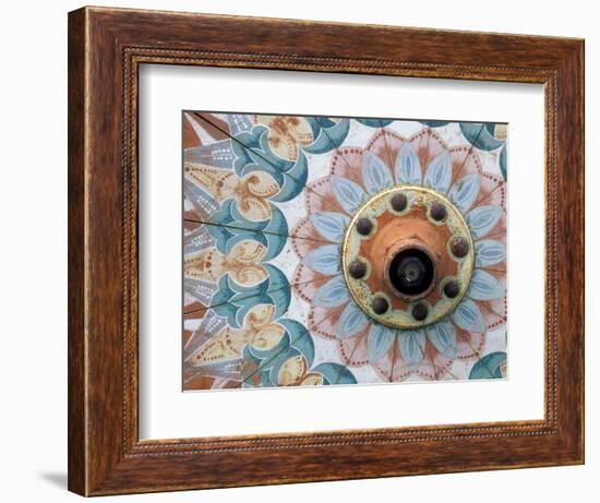 Hand-Painted Oxcart Wheel, Costa Rica-Darrell Gulin-Framed Photographic Print