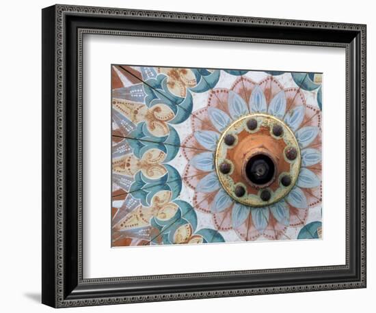 Hand-Painted Oxcart Wheel, Costa Rica-Darrell Gulin-Framed Photographic Print