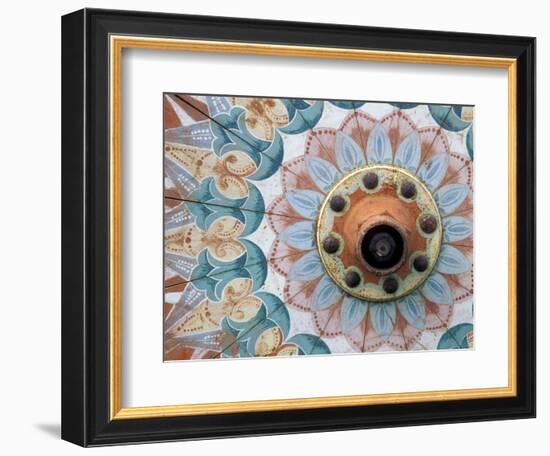Hand-Painted Oxcart Wheel, Costa Rica-Darrell Gulin-Framed Photographic Print