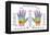 Hand Reflexology Chart Description-Peter Hermes Furian-Framed Stretched Canvas