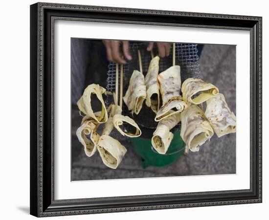 Hand Rolled Pancakes, Old Town, Dali, Yunnan Province, China-Walter Bibikow-Framed Photographic Print