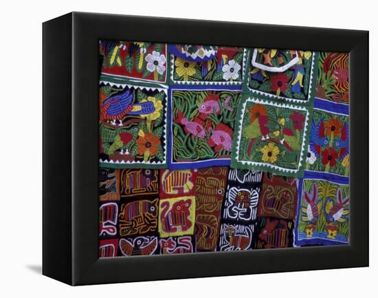 Hand-Stitched Molas, Kuna Indian, San Blas Islands, Panama-Cindy Miller Hopkins-Framed Premier Image Canvas