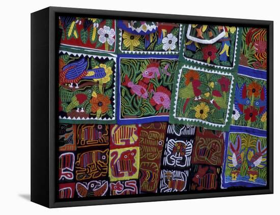 Hand-Stitched Molas, Kuna Indian, San Blas Islands, Panama-Cindy Miller Hopkins-Framed Premier Image Canvas