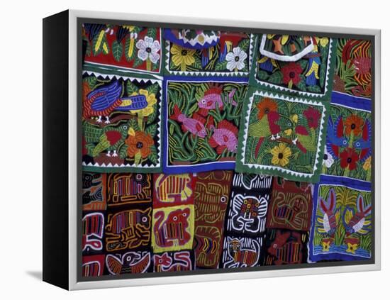 Hand-Stitched Molas, Kuna Indian, San Blas Islands, Panama-Cindy Miller Hopkins-Framed Premier Image Canvas