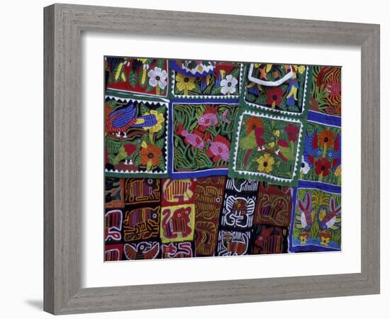 Hand-Stitched Molas, Kuna Indian, San Blas Islands, Panama-Cindy Miller Hopkins-Framed Photographic Print