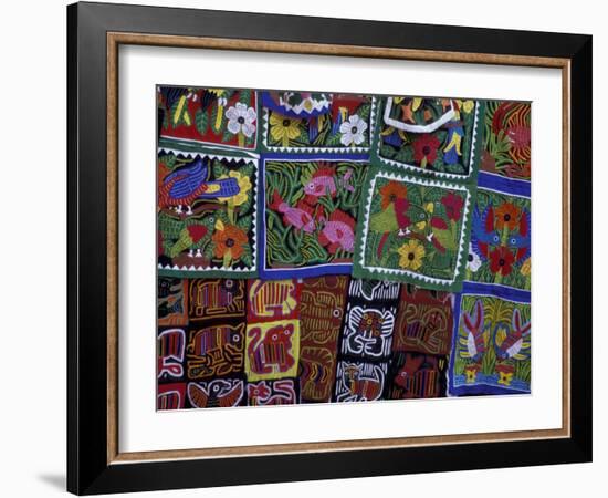 Hand-Stitched Molas, Kuna Indian, San Blas Islands, Panama-Cindy Miller Hopkins-Framed Photographic Print