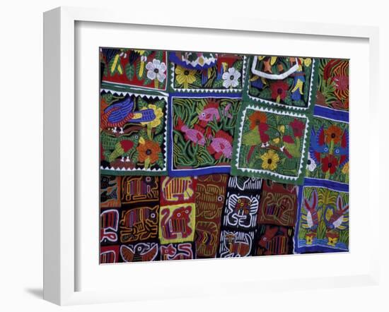 Hand-Stitched Molas, Kuna Indian, San Blas Islands, Panama-Cindy Miller Hopkins-Framed Photographic Print