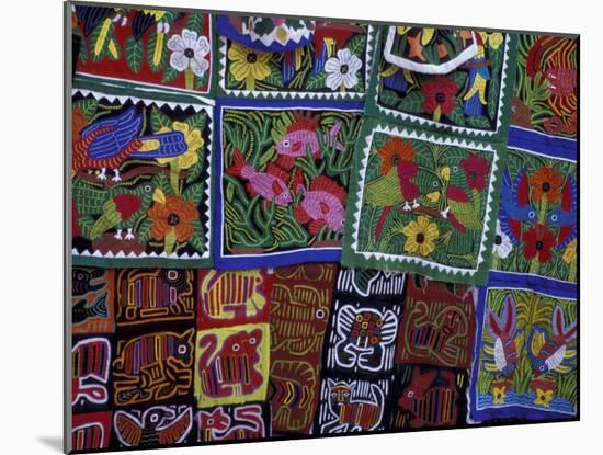 Hand-Stitched Molas, Kuna Indian, San Blas Islands, Panama-Cindy Miller Hopkins-Mounted Photographic Print