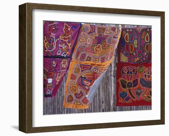 Hand-Stitched Molas, Kuna Indian, San Blas Islands, Panama-Cindy Miller Hopkins-Framed Photographic Print