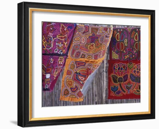 Hand-Stitched Molas, Kuna Indian, San Blas Islands, Panama-Cindy Miller Hopkins-Framed Photographic Print