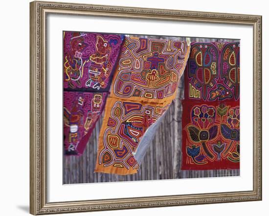 Hand-Stitched Molas, Kuna Indian, San Blas Islands, Panama-Cindy Miller Hopkins-Framed Photographic Print