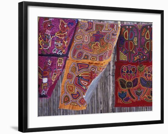 Hand-Stitched Molas, Kuna Indian, San Blas Islands, Panama-Cindy Miller Hopkins-Framed Photographic Print