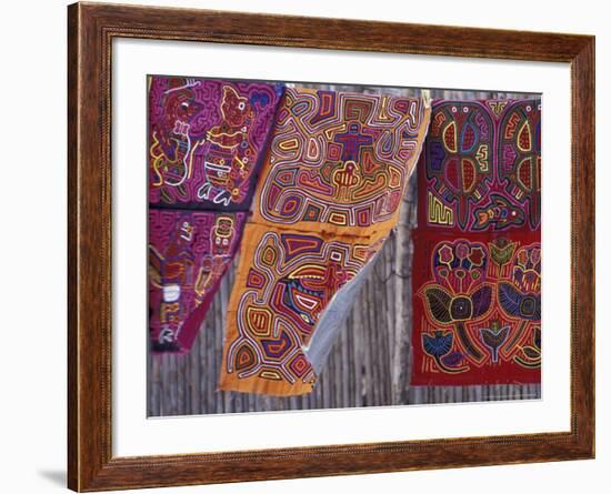 Hand-Stitched Molas, Kuna Indian, San Blas Islands, Panama-Cindy Miller Hopkins-Framed Photographic Print