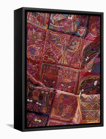 Hand-Stitched Textiles, San Blas Islands, Panama-Cindy Miller Hopkins-Framed Premier Image Canvas