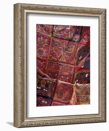 Hand-Stitched Textiles, San Blas Islands, Panama-Cindy Miller Hopkins-Framed Photographic Print