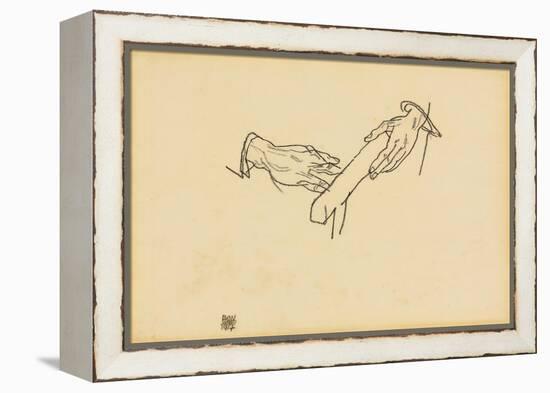 Hand Study, Dr. Viktor Ritter Von Bauer, 1917-Egon Schiele-Framed Premier Image Canvas