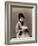 Hand Tinted Photograph of Japanese Dancing Girl Making Paper Bird-null-Framed Photographic Print