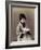 Hand Tinted Photograph of Japanese Dancing Girl Making Paper Bird-null-Framed Photographic Print