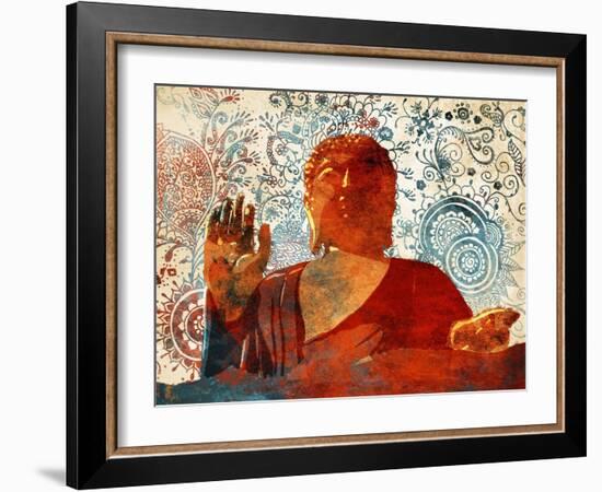 Hand Up-OnRei-Framed Art Print